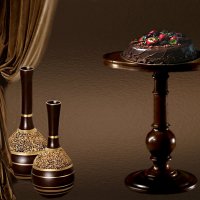 Уголок   интерьера  в  шоколадных тонах :: Е.М. ***