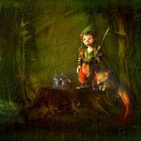 Малыш в поисках друзей. Первая встреча малыша  ( №4  ) :: Е.М. ***