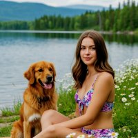 Девушка с собачкой :: Сергей Кочнев