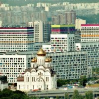 Москва с высоты 140 метров. Храм святых равноапостольных Кирилла и Мефодия. :: Татьяна Помогалова
