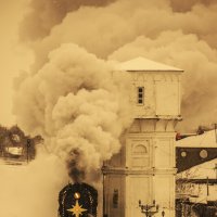 фестиваль Русское рождество прибытие поезда на вокзал :: Сергей Бабанов