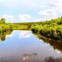 В реку смотрятся облака... :: Любовь Сахарова