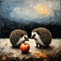 Интерьерная картина "Ежики" :: дмитрий мякин