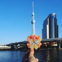 Оригами на фоне Телебашни Tokyo Skytree :: Civetta *** Оригами на фоне Телебашни Tokyo Skytree :: Civetta ***