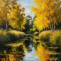 Интерьерная картина "Осеннее Озеро" 1 :: дмитрий мякин