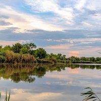 На закате у водоема :: Юрий Стародубцев На закате у водоема :: Юрий Стародубцев