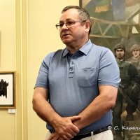 Юрій Гушкевич  художник виставка присвяченої святкуванню 34-ї річниці Незалежності України. :: Степан Карачко
