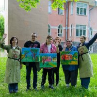 Я с друзьями на Пленэре.( г.Пушкин). :: Светлана Калмыкова Калмыкова