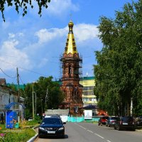 Алатырь. Колокольня церкви Казанской иконы Божией Матери. :: Пётр Чернега