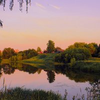 Вечер на реке Тихвинка :: Сергей Кочнев