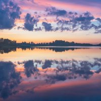 Закатный вечер на Лебяжьем озере. :: Виктор Евстратов