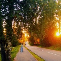 Вечерняя улица города :: Сергей Кочнев Вечерняя улица города :: Сергей Кочнев