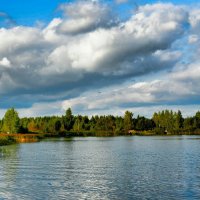 Осенний пейзаж с озером (репортаж из поездки по области). :: Милешкин Владимир Алексеевич Осенний пейзаж с озером (репортаж из поездки по области). :: Милешкин Владимир Алексеевич