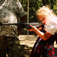 девочка с автоматом :: Polina Zhirova