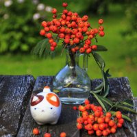 Композиция с веточками рябины .. :: Татьян@ Ивановна