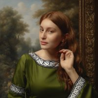 "Портрет в оливковом платье" :: Дина Агеева