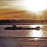 Октябрь...На закате на Юганской Оби! :: Владимир 