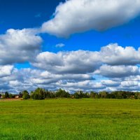 Облака над полем. :: Милешкин Владимир Алексеевич Облака над полем. :: Милешкин Владимир Алексеевич