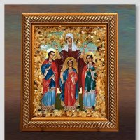 Икона Вера Надежда Любовь и мать их София :: Ольга Довженко Икона Вера Надежда Любовь и мать их София :: Ольга Довженко