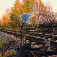 Осень на железной дороге :: Сергей Кочнев