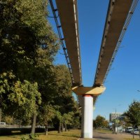 Москва попрощалась с монорельсом. :: Татьяна Помогалова Москва попрощалась с монорельсом. :: Татьяна Помогалова