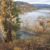 Утро на Манской петле :: Марина Фомина.