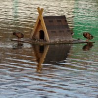 УТИНЫЙ ДОМИК НА ОЗЕРЕ :: СЕРГЕЙ ФИЛОЧКИН