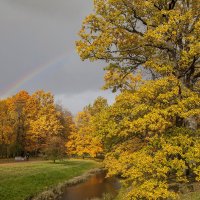 Золотая осень с радугой. Екатерининский парк,г.Пушкин. :: Bosanat Золотая осень с радугой. Екатерининский парк,г.Пушкин. :: Bosanat
