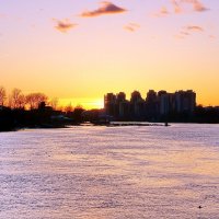 Городской водоём... Закат... :: Игорь Тельцов