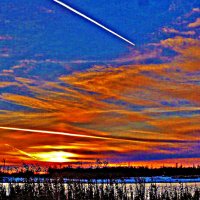 Октябрь...Закат над Юганской Обью! :: Владимир 