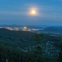 Ночной Миасс (03:11). Ильменский хребет, г. Миасс, Машгородок. :: Алексей Трухин