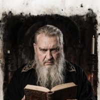 The elderly man in a black :: Vsevolod Boicenka