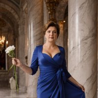 Beautiful woman in a blue dress :: Vsevolod Boicenka