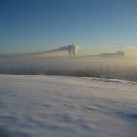 Вид на город в тумане с сопки :: Anna Ivanova