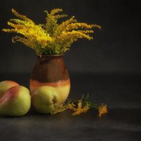 Натюрморт с золотарником и грушами. :: Лилия *