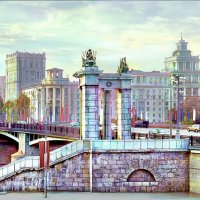 Москва. Бородинский мост. :: В и т а л и й .... Л а б з о'в