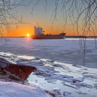 Рассвет на Северной Двине. :: Андрей Дурапов