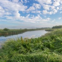 Летнее утро на реке Миасс. г. Миасс, Машгородок. :: Алексей Трухин