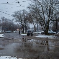 Улицы после первого снега :: Александр Синдерёв