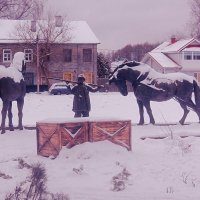 Мальчик управляющий лошадми :: Сергей Кочнев Мальчик управляющий лошадми :: Сергей Кочнев
