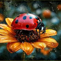 Божья коровка на цветке ... :: Валентина Надсон