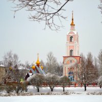 зимний пейзаж с церковью :: Ольга 