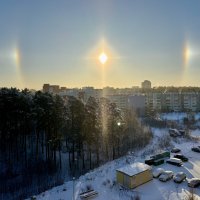 Радужное сияние морозного утра. :: Сергей Адигамов Радужное сияние морозного утра. :: Сергей Адигамов