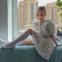 Мария на подоконнике заняла место кошки Аси. :: Лилия * Мария на подоконнике заняла место кошки Аси. :: Лилия *