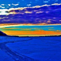 Январь...На реке Юганская Обь перед закатом! :: Владимир 