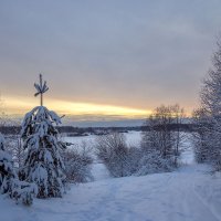 Зимний рассвет. :: Андрей Дурапов Зимний рассвет. :: Андрей Дурапов
