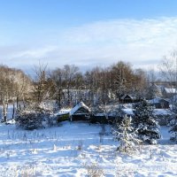 Зимний деревенский пейзаж. :: Милешкин Владимир Алексеевич Зимний деревенский пейзаж. :: Милешкин Владимир Алексеевич