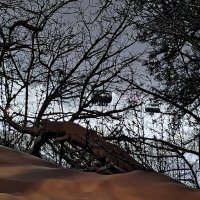 Зимняя ночная канатная дорога :: Александр Чеботарь Зимняя ночная канатная дорога :: Александр Чеботарь