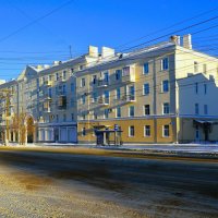 Чебоксары. Дом по пр. Ленина 1 зимой. :: Пётр Чернега Чебоксары. Дом по пр. Ленина 1 зимой. :: Пётр Чернега