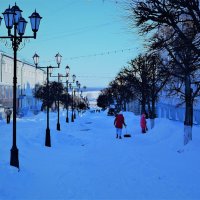 Чебоксары. Бульвар Купца Ефремова зимой. :: Пётр Чернега